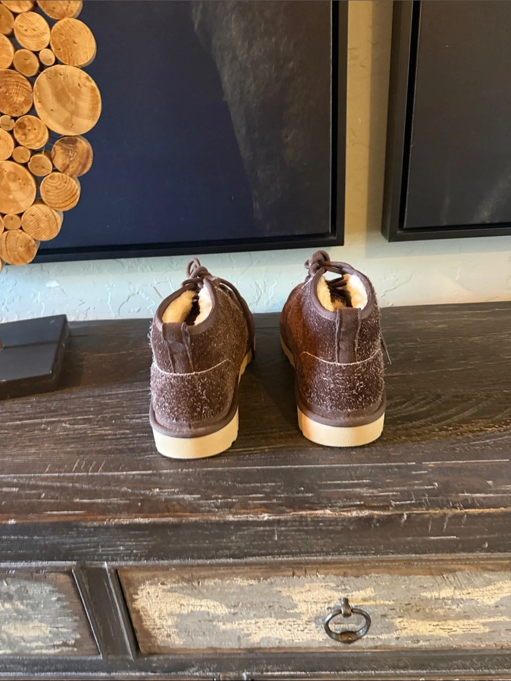 UGG Men's Chocolate Brown Suede Chukka Boot with Cream Sole